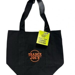 Trader Joe's Black Orange Trader Joe's Canvas Mini Tote